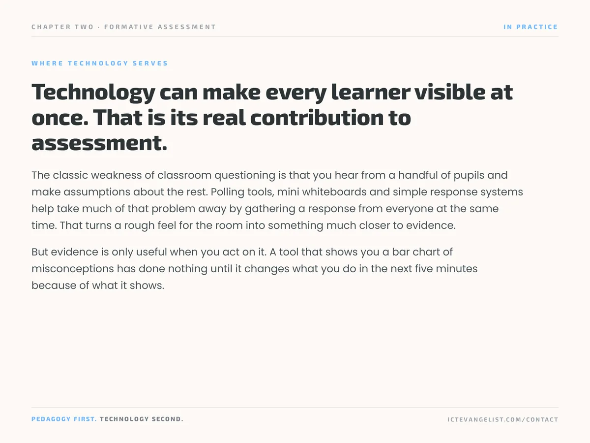 The in practice page for Formative Assessment from the guide.